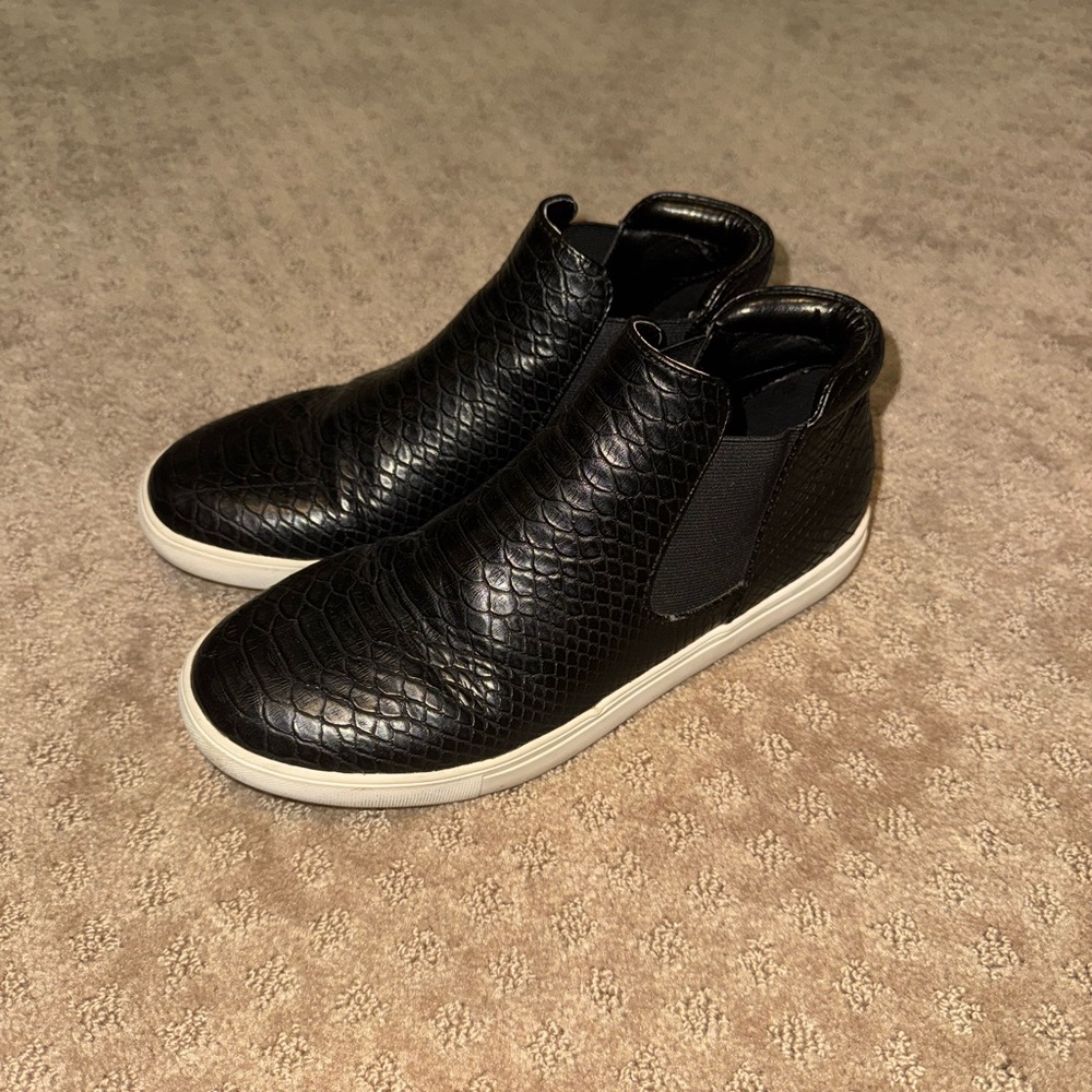 Matisse Black and White High-Top Sneakers